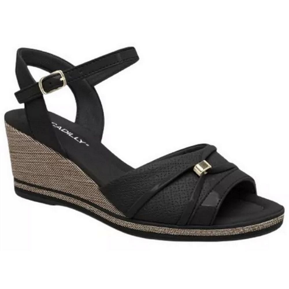 Sandália Feminina Piccadilly Anabela Envernizado Napa 408232