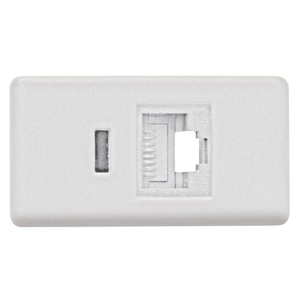 Módulo Tomada De Transmissão De Dados Rj 45 Cat 6 Branco - Tramontina
