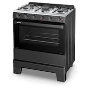 Fogão Esmaltec Ideal POP 5 Bocas Preto com Forno Limpa Fácil