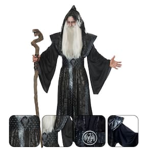 Fantasia Wizard Mago das Trevas Halloween