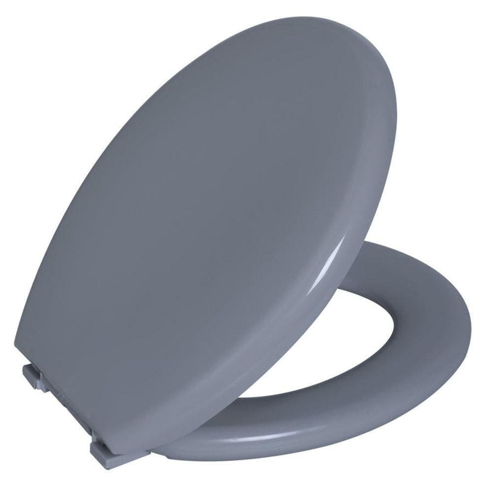 Assento Almofadado Oval Cinza Claro