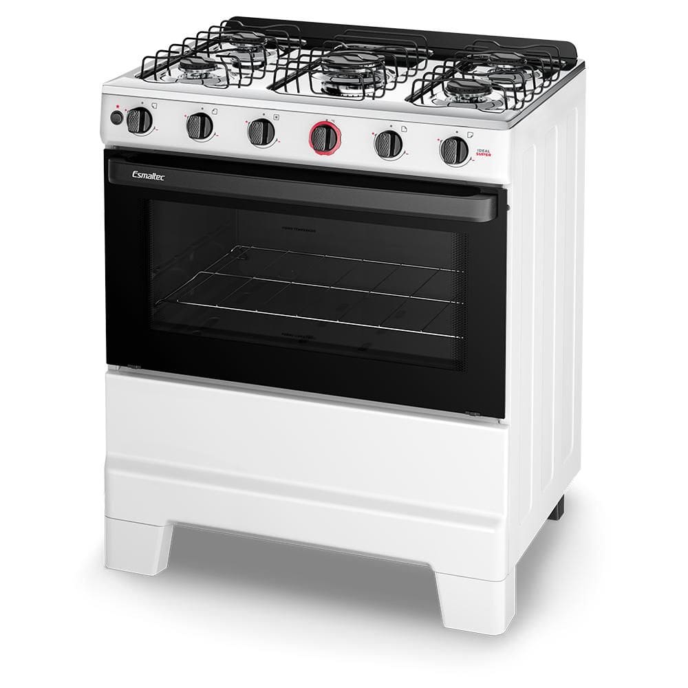Fogão Esmaltec Ideal SUPER 5 Bocas Branco com Acendimento Automático