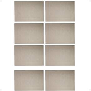 Kit 8 Lugar Americano Prático Resistente Em Frame 45X30 Nude