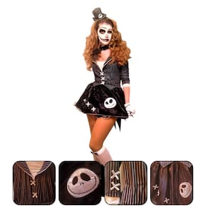 Fantasia Jack`s Girlfriend Halloween Visual Elegante Assustador