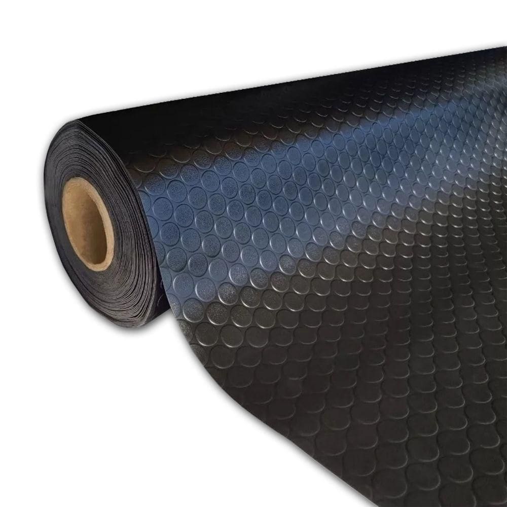 Piso Em Manta Vinílico Laminado 2m Largura Venda Por M² Preto Moeda