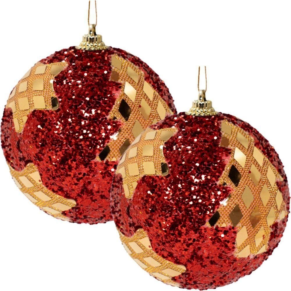 Kit 8 Bolas Natalina Estrela árvore De Natal Artesanal 80mm