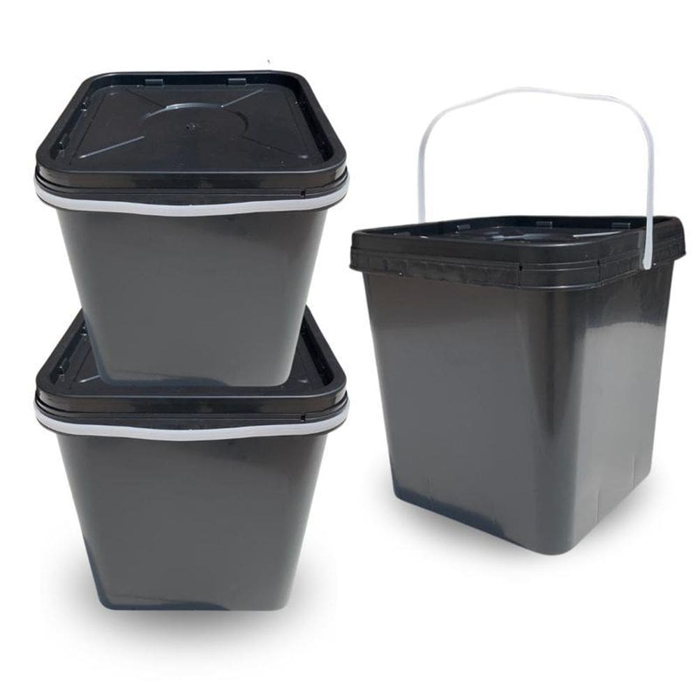 Balde Quadrado Resistente 16L 02 Pçs