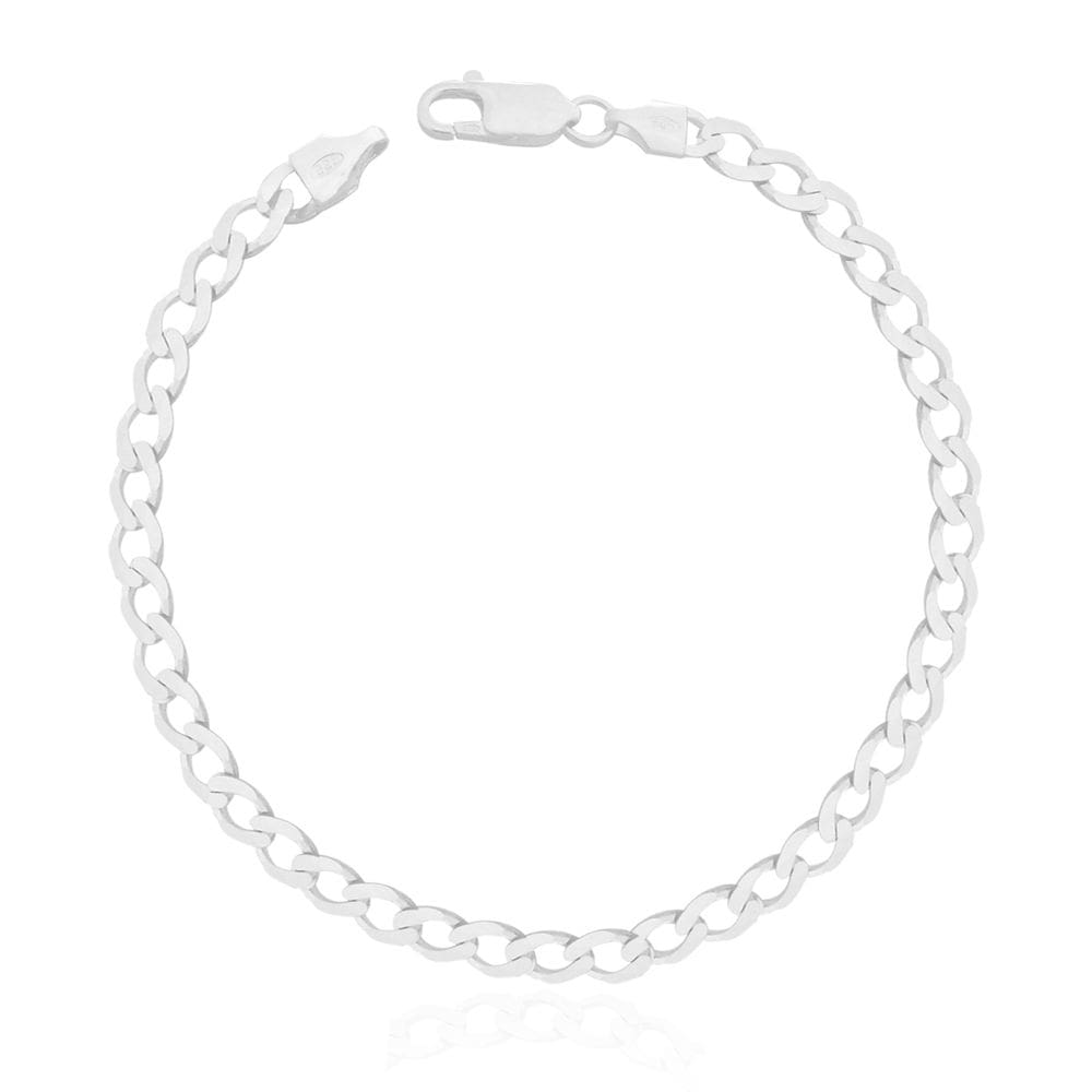 Pulseira Masculina Em Prata 925 Grumet Maciça