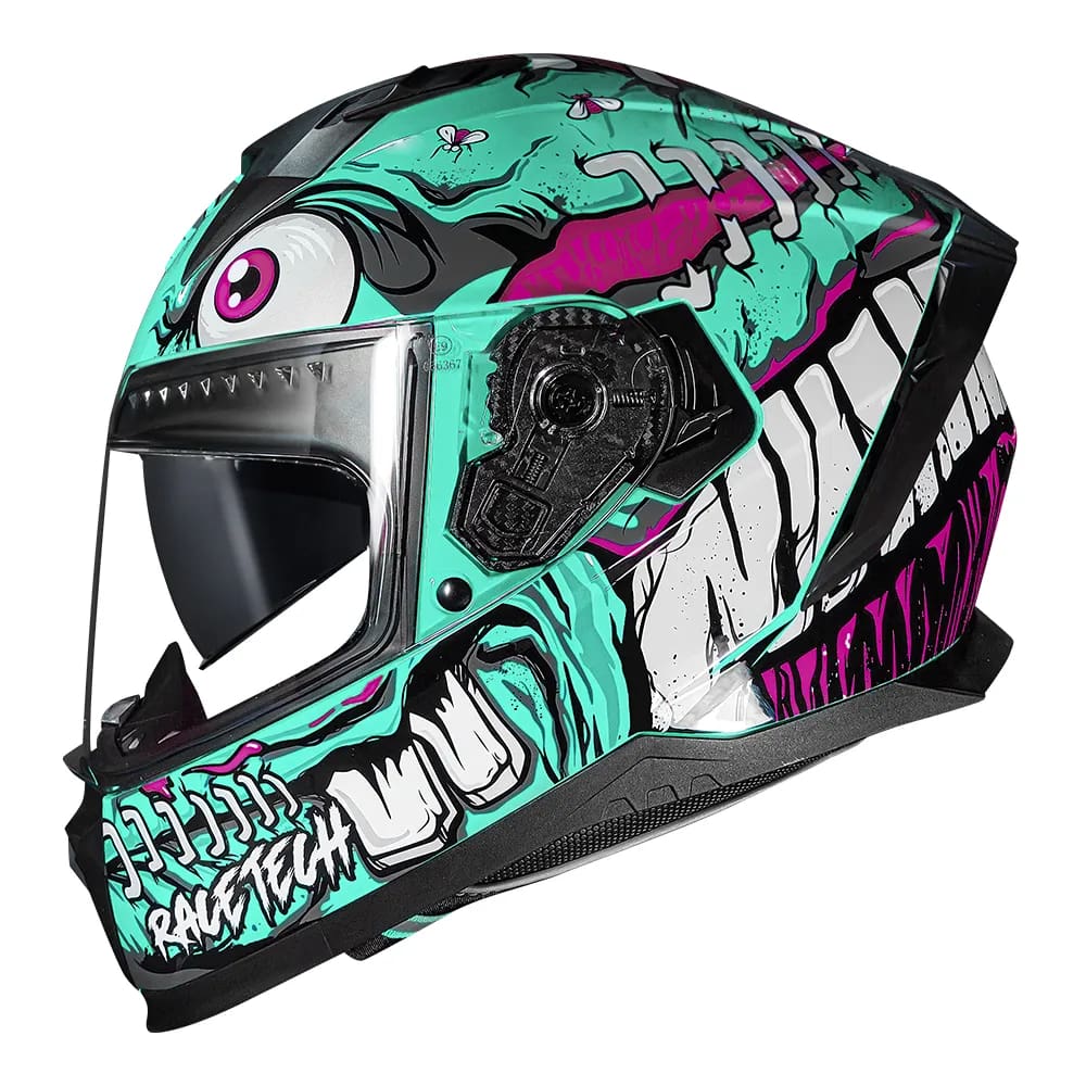 Capacete Race Tech Volt Croc Verde Aqua