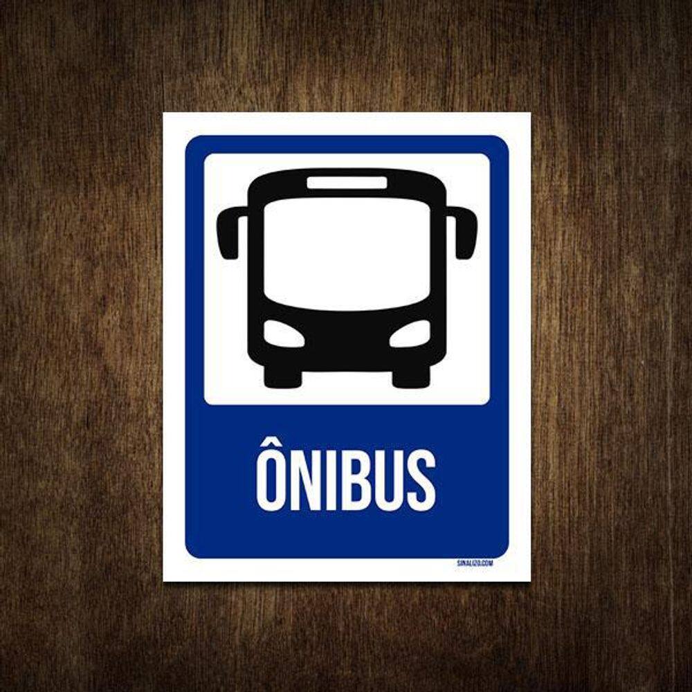 Placa De Sinalização - Ônibus 27X35