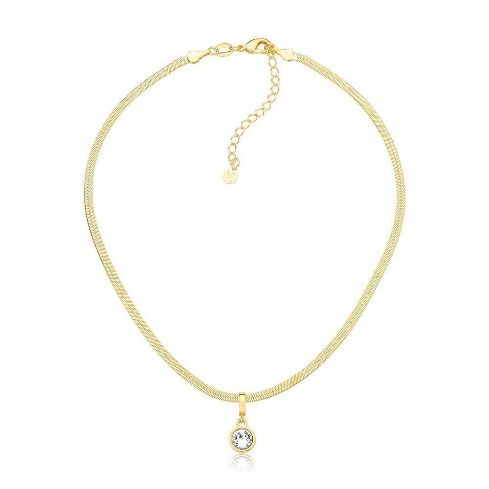 Choker Fita Diamantada Com Cápsula De Café Revestida Em Ouro