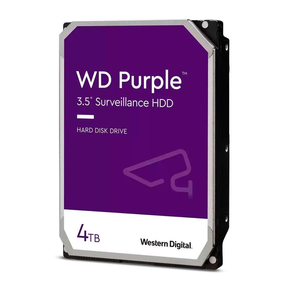 Hd 4tb Western Digital Purple Surveillance, Sata Iii 6gb/s, 5400rpm, Cache 64mb, 3.5” - Wd40purz