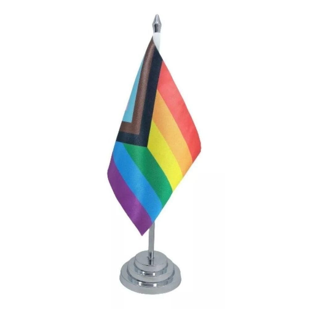 Bandeira Mesa 29 Cm Mastro Progress Gay LGBT