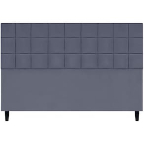 Cabeceira Decorativa Florem Para Cama De King 195 Cm Cinza, Suede