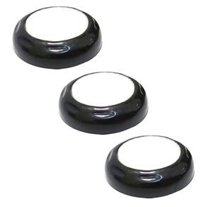 Kit 03 Umedecedores Molha Dedos com Esponja 20mm Preto Cavia