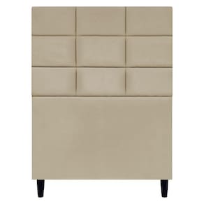 Cabeceira Decorativa Florem Para Cama De Solteiro 90 Cm Suede Nude, Suede