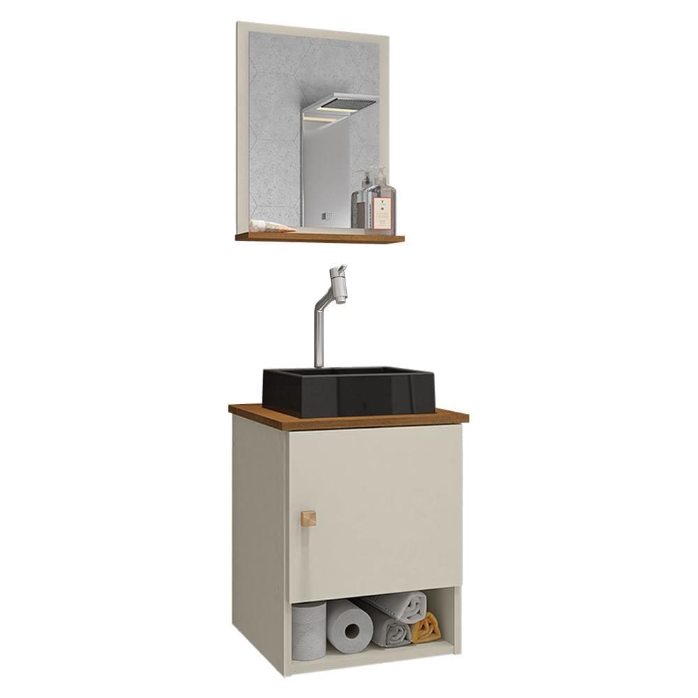 Gabinete Banheiro Lima Cuba Tulipa Pto Torneira DL08 Val ABS