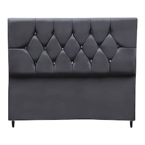 Cabeceira Cama Box Estofada Solteiro 90 Cm Suede Anitta cinza Escuro
