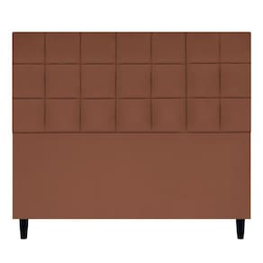 Cabeceira Decorativa Florem Para Cama De Casal 140 Cm Terracota, Suede