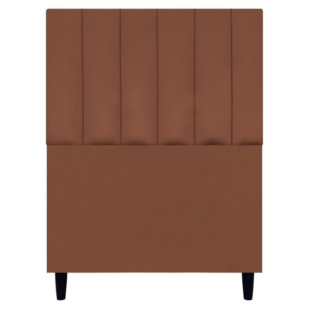 Cabeceira Decorativa Elen Para Cama De Solteiro 90cm Suede Terracota, Suede