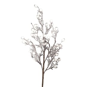 Galho Decorativo Frutas Neve Natal Grande - 71cm