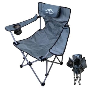 Cadeira de Camping Dobravel Retratil Apoio de Braço Porta Copo Bolsa de Transporte Passeio Viagem Lazer Quintal Piscina Praia Sol Verao