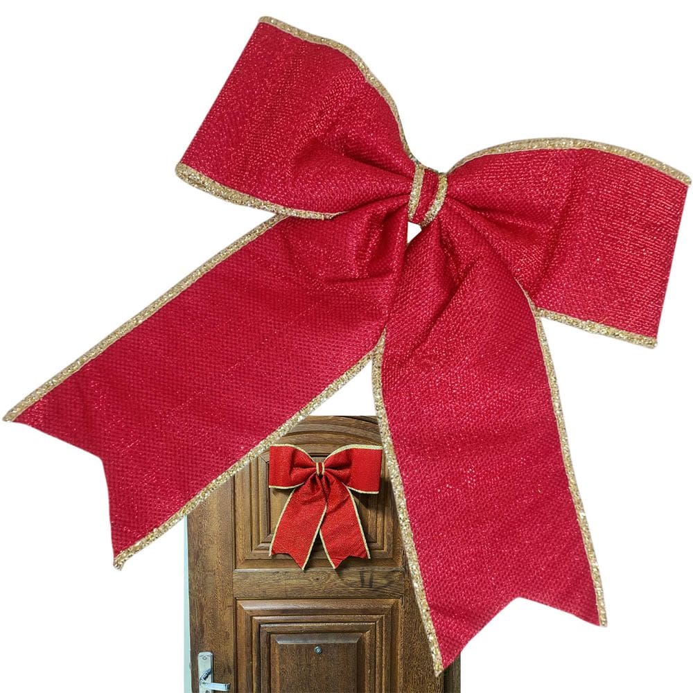 Laço Natal Enorme Decoraçao Arvore Porta Janela Casa Loja Fim de Ano Festa Comemoraçao