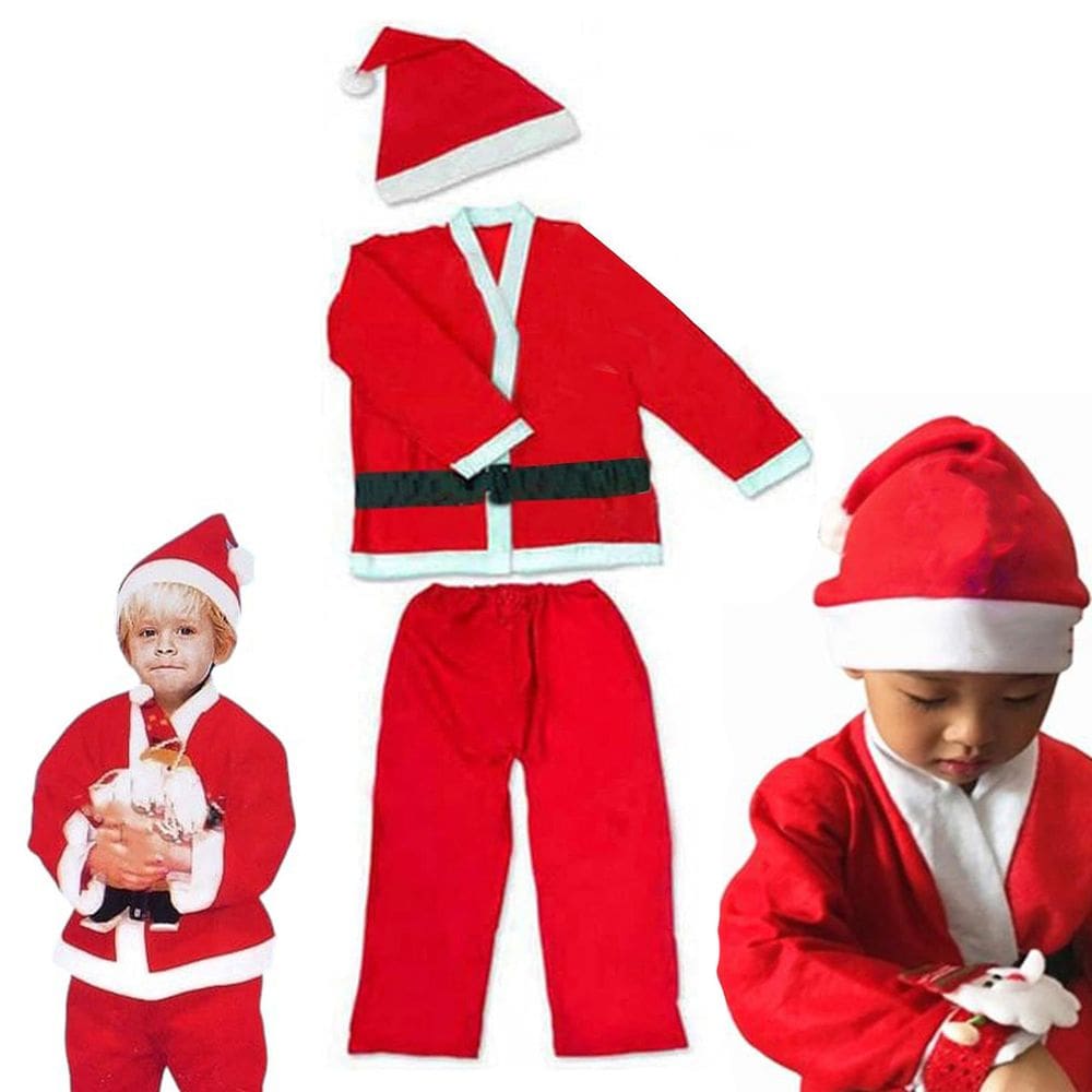 Roupa Papai Noel Infantil Natalina Fantasia Criança Natal Comemoraçao Fim de Ano Evento