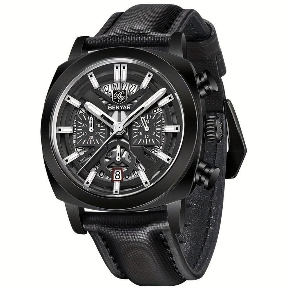 Relógio De Quartzo Masculino Design Casual Esportivo Impermeavel 3atm Preto