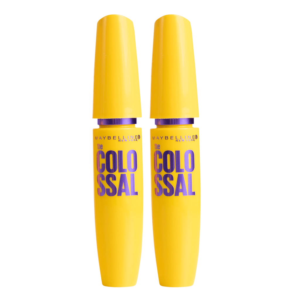 Kit Maybelline The Colossal Volum`Express Lavável Preto - Máscara de Cílios 2x9,2ml