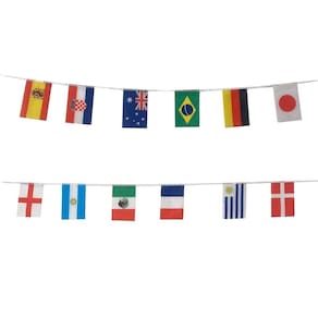 Varal de Bandeiras Países 12 Bandeiras - 3,2m