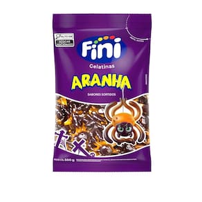 Bala de Gelatina Aranha Pêssego e Amora 500 g