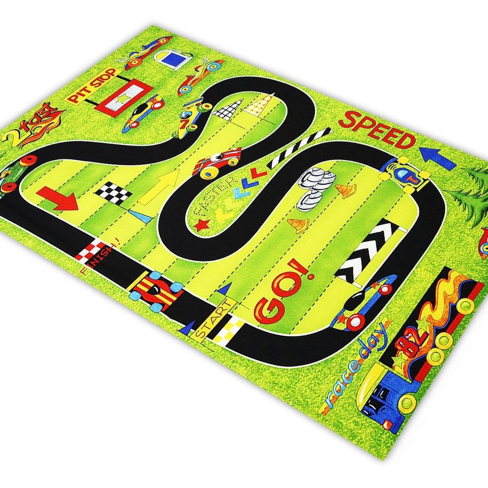 Tapete Pista Para Carrinho Corrida Velocidade 180X120Cm
