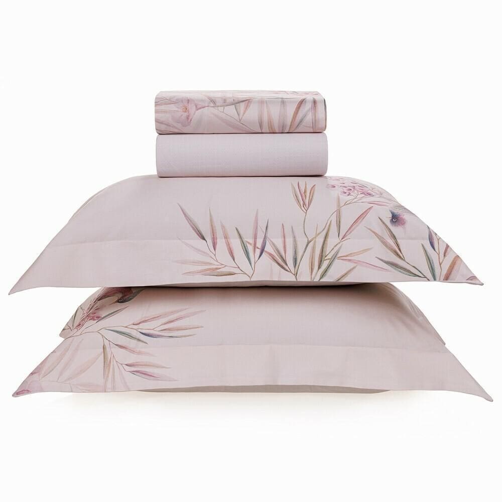 Jogo Cama Casal 300 Fios Trussardi Camerelle Rosa