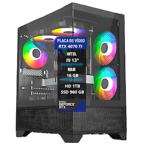 Pc Gamer I9 13 16Gb Ram Rtx 4070 Ti 8Gb Hd 1Tb Ssd 960Gb