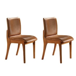 Conjunto com 2 Cadeiras de Jantar Bella Gold Imbuia e Caramelo