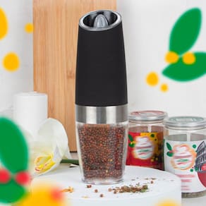 Moedor Elétrico Temperos Portátil Café Sal Pimenta E Grãos
