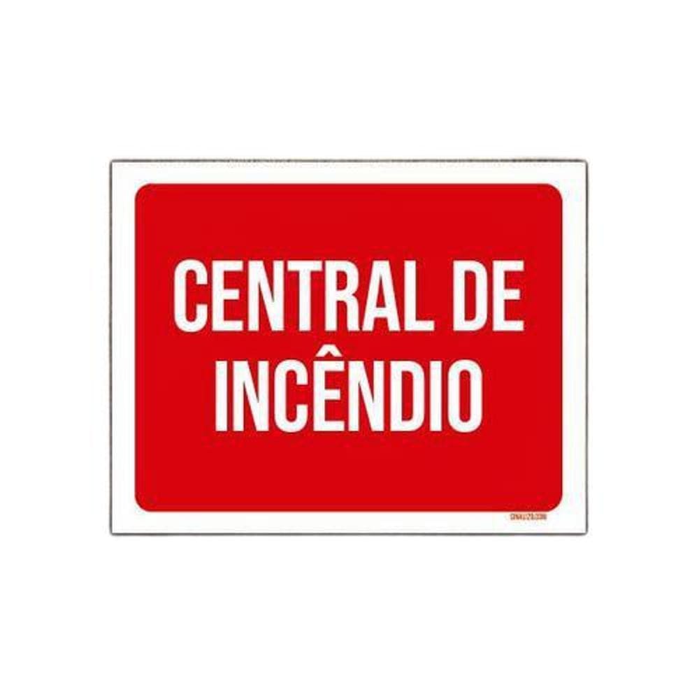 Kit 10 Placas Sinalização Central De Incendio