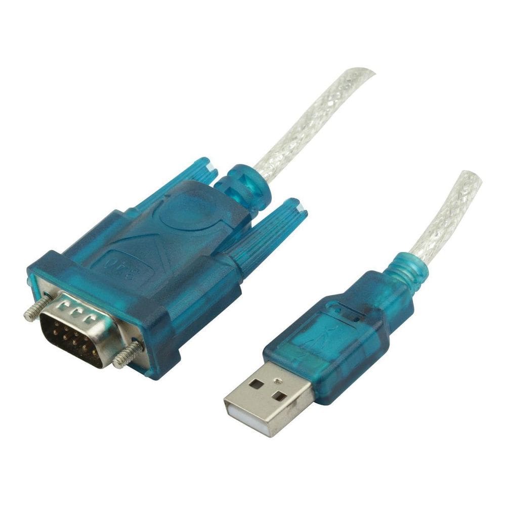 Cabo Conversor Porta Serial Rs232 Usb Azul Vga Macho 70Cm