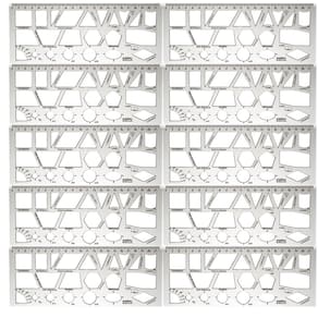 Kit 20 Réguas Formas Geométricas Cristal 21cm Waleu
