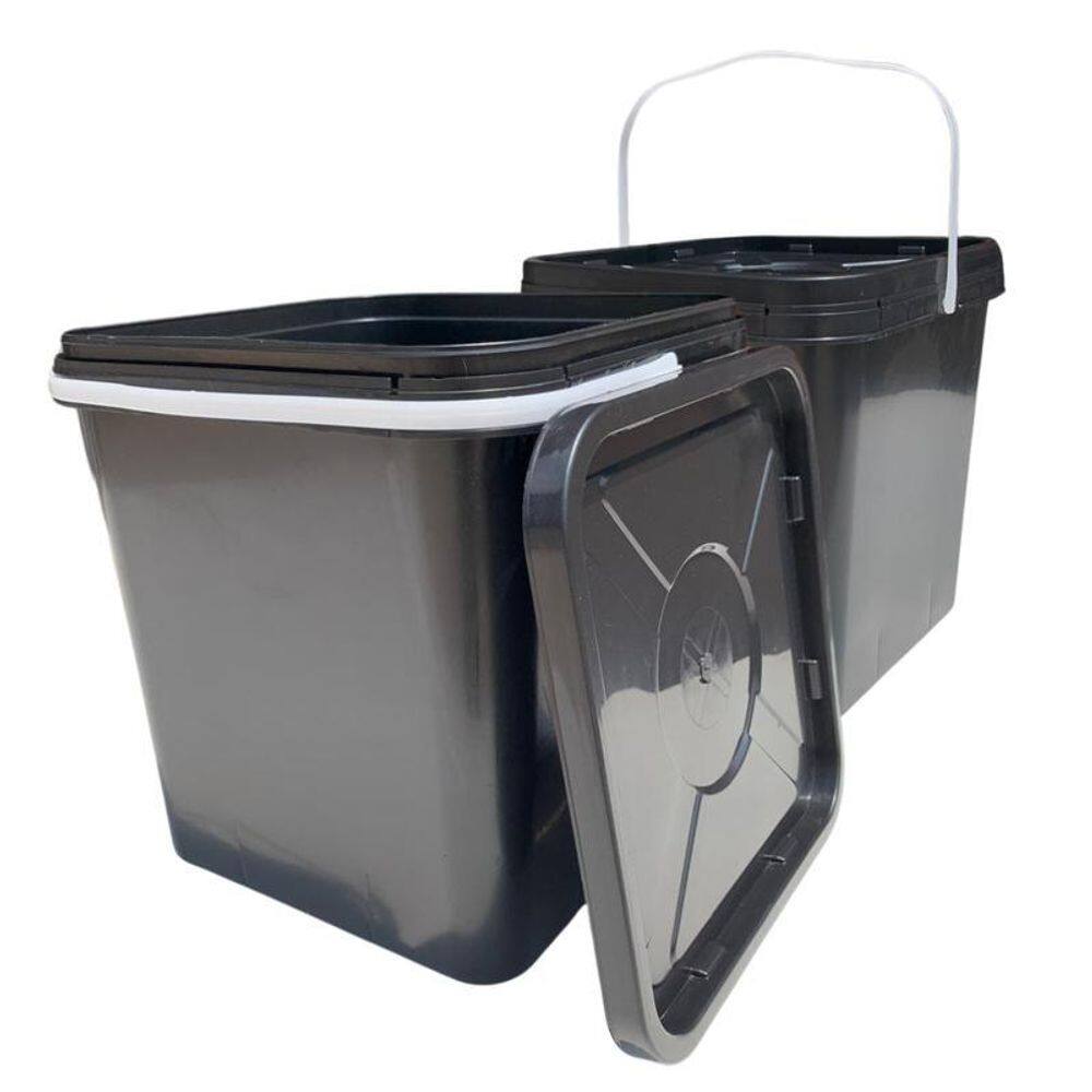 Balde Quadrado 16L Para Beneficiar 02 Pçs