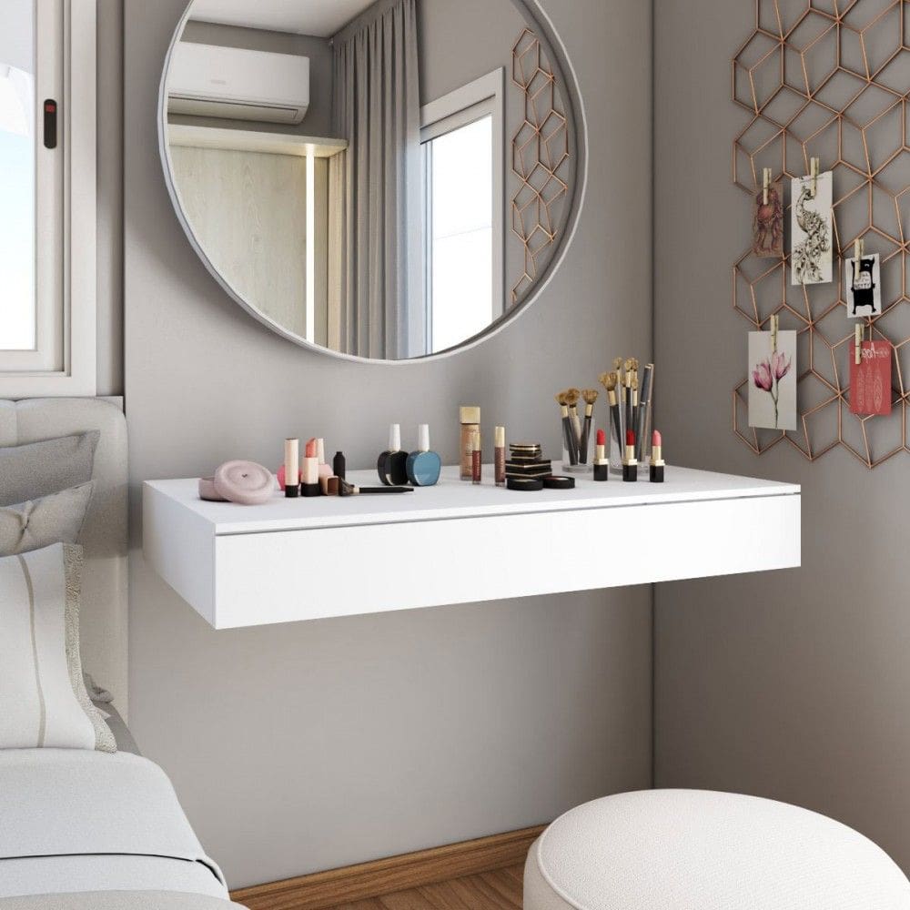 Penteadeira Suspensa Gavetão Branco - Panorama Móveis