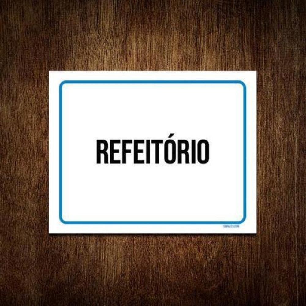 Kit 3 Placas Ambiente Sinalização Setor Refeitório