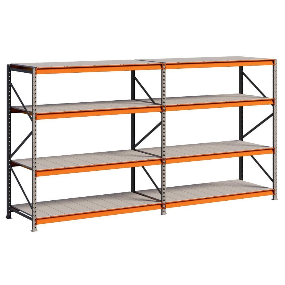 Porta Pallet 4000kg 1 Inicial 1 Continuação 200x180x80 4 Níveis Com Bandeja De Aço MPP500 Amapá