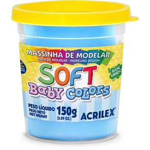 Massa Para Modelar Soft 150G Azul Bebe Bs Amido