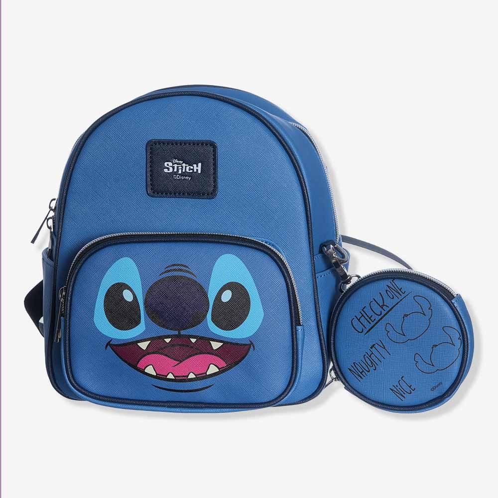 MINI MOCHILA FASHION COM BOLSINHA STITCH disney