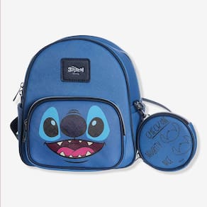 MINI MOCHILA FASHION COM BOLSINHA STITCH disney