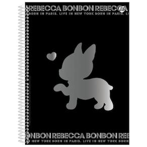 Caderno Univ. 10Mat 160Fls Rebecca Bonbon Capa 2 - Animativa