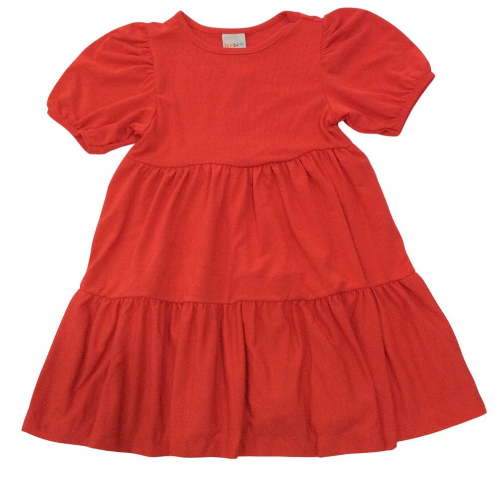 Vestido Infantil Natal Tink Bink Vermelho Rodado