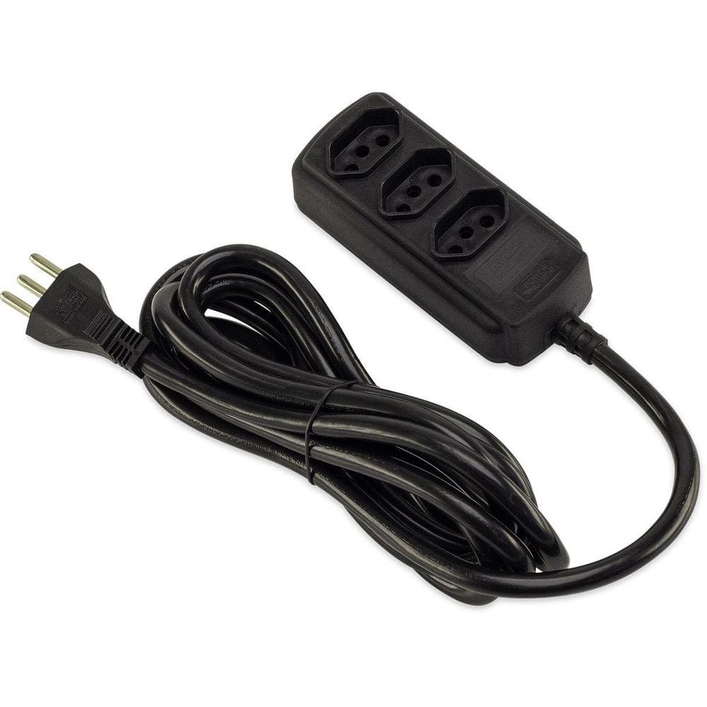 Extensao Eletrica Tripolar 3M 3 Tomadas 20A Pt